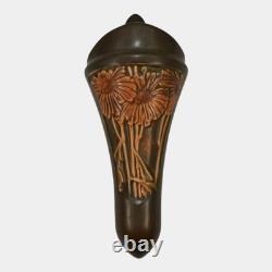 Roseville Rosecraft Panel Brown 1926 Arts And Crafts Pottery Floral Wall Pocket