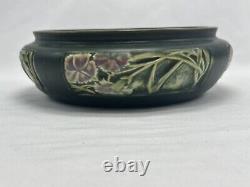 Roseville Rosecraft Panel Green 1926 Vintage Arts And Crafts Pottery Low Bowl