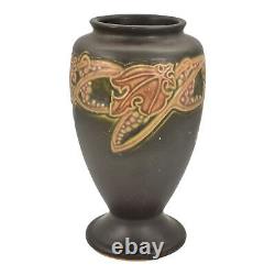 Roseville Rosecraft Vintage Brown 1925 Arts And Crafts Pottery Ceramic Vase