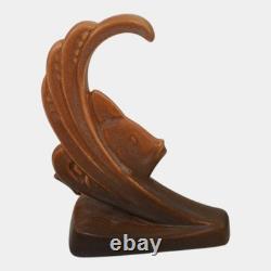 Roseville Rozane Patterns Tan 1941 Vintage Art Deco Pottery Fish Ornament 1
