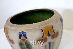 Roseville Set of 7 Ceramic Mostique Vessels Arts & Crafts Early 20th Century