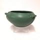 Roseville Style Arts & Crafts Matte Green Pottery Jardiniere Hanging Basket