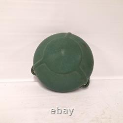 Roseville Style Arts & Crafts Matte Green Pottery Jardiniere Hanging Basket