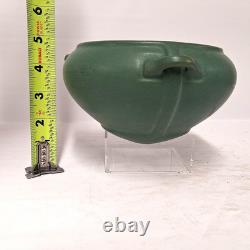 Roseville Style Arts & Crafts Matte Green Pottery Jardiniere Hanging Basket