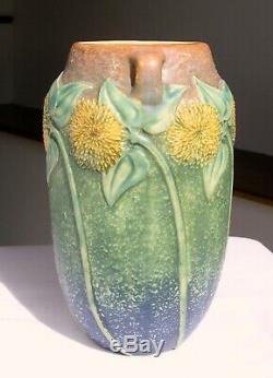 Roseville Sunflower 10 Handled Vase Arts & Crafts Mission