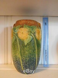 Roseville Sunflower 10 Handled Vase Arts & Crafts Mission PERFECT CONDITION