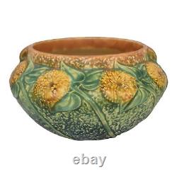 Roseville Sunflower 1930 Vintage Arts And Crafts Pottery Ceramic Bowl 208-5