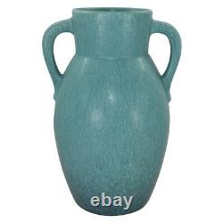 Roseville Tourmaline 1933 Arts And Crafts Pottery Mottled Blue Vase 444-12