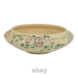 Roseville Velmoss Scroll 1916 Arts And Crafts Pottery Ceramic Flower Bowl 118-6