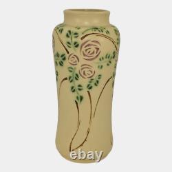 Roseville Velmoss Scroll 1916 Vintage Arts And Crafts Pottery Tall Vase 204-10