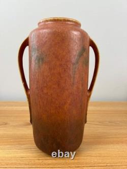 Roseville Windsor Arts And Crafts Brown Double Handled Vase 552-8