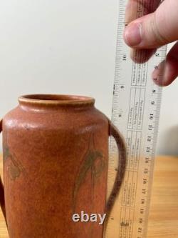 Roseville Windsor Arts And Crafts Brown Double Handled Vase 552-8