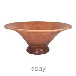 Roseville Windsor Brown 1931 Arts And Crafts Pottery Ceramic Console Bowl 167-12