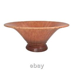 Roseville Windsor Brown 1931 Arts And Crafts Pottery Ceramic Console Bowl 167-12