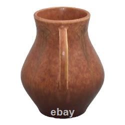 Roseville Windsor Brown 1931 Vintage Arts And Crafts Pottery Handled Vase 545-5