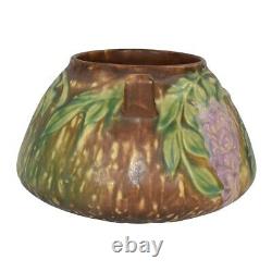 Roseville Wisteria 1933 Art Pottery Arts And Crafts Tan Ceramic Bowl 242-4