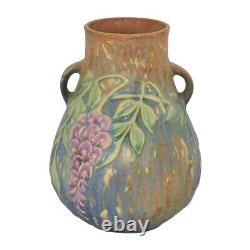 Roseville Wisteria Blue 1933 Vintage Arts And Crafts Pottery Ceramic Vase 631-6