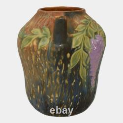 Roseville Wisteria Blue 1933 Vintage Arts And Crafts Pottery Ceramic Vase 634-7