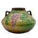 Roseville Wisteria Tan 1933 Handled Vase Vintage Arts And Crafts Pottery 629-4