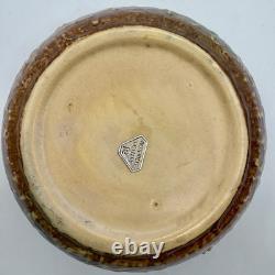 Roseville Wisteria Tan 1933 Handled Vase Vintage Arts And Crafts Pottery 629-4