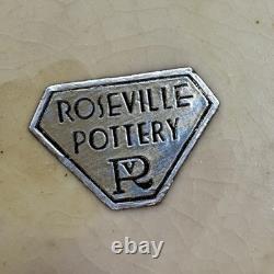 Roseville Wisteria Tan 1933 Handled Vase Vintage Arts And Crafts Pottery 629-4