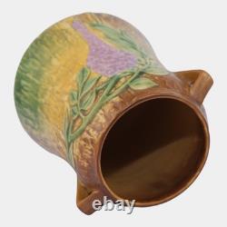 Roseville Wisteria Tan 1933 Vintage Arts And Crafts Pottery Ceramic Vase 633-8