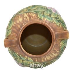Roseville Wisteria Tan 1933 Vintage Arts And Crafts Pottery Ceramic Vase 634-7