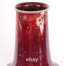 Ruskin Pottery Huge Fired Vase Arts and Crafts Studio Sang de Boeuf 40cm Tall