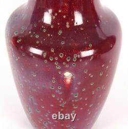 Ruskin Pottery Huge Fired Vase Arts and Crafts Studio Sang de Boeuf 40cm Tall