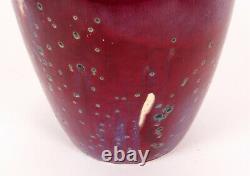 Ruskin Pottery Huge Fired Vase Arts and Crafts Studio Sang de Boeuf 40cm Tall