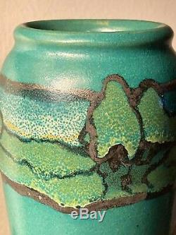 SEG Paul Revere arts and crafts era vase with stylized landscape. Ending 9/28