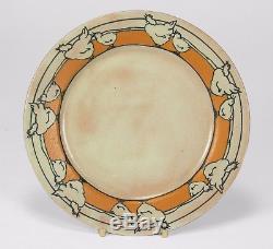 SEG Saturday Evening Girls Paul Revere Pottery hen & chick plate arts & crafts