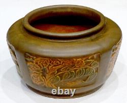 STUNNING! 1920's Antique ROSEVILLE POTTERY Arts Crafts ROSECRAFT PANEL Bowl
