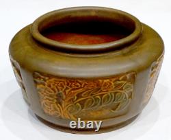 STUNNING! 1920's Antique ROSEVILLE POTTERY Arts Crafts ROSECRAFT PANEL Bowl