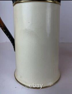 STUNNING RARE Antique Arts and Crafts Hampshire Pottery Pitcher Vase Leaf