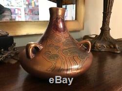 SWASTIKA KERAMOS, Owen China Co. 1906-1908 Vase, John Lessell. Arts & Crafts