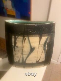 Sam Taylor Large Oval Vase Studio Pottery Art Pottery Micheal Kline Mark Shapiro