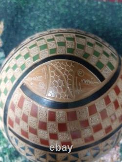 San Juan De Oriente Nicaragua Etched Art Pottery Jacobo Antonio Potosme