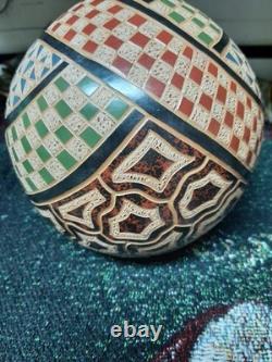 San Juan De Oriente Nicaragua Etched Art Pottery Jacobo Antonio Potosme