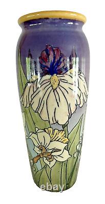 Santa Barbara Ceramic Design SBCD Art Pottery Vase Iris- Daffodils-Lillys