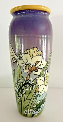 Santa Barbara Ceramic Design SBCD Art Pottery Vase Iris- Daffodils-Lillys