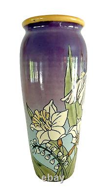 Santa Barbara Ceramic Design SBCD Art Pottery Vase Iris- Daffodils-Lillys