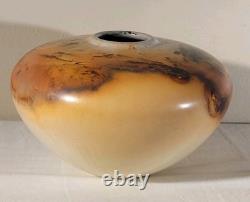 Scott Tubby 1991 Burnished Saggar Fired Vessel Vase Studio Pottery RARE Signed