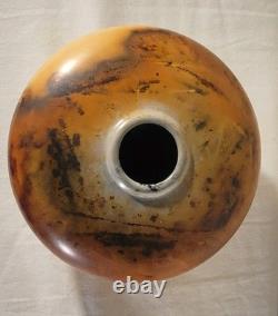 Scott Tubby 1991 Burnished Saggar Fired Vessel Vase Studio Pottery RARE Signed