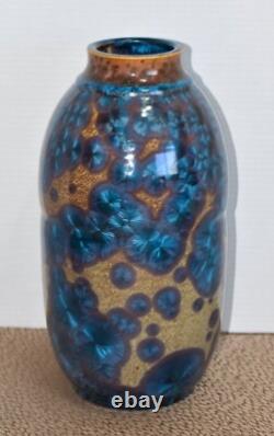 Signed Arts & Crafts Revival Crystalline Glaze Studio Pottery / Porcelain Vase