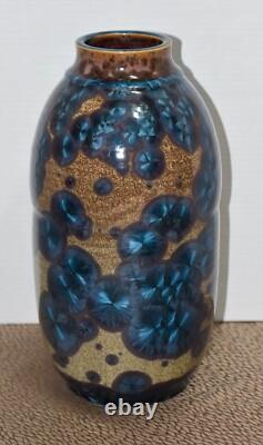 Signed Arts & Crafts Revival Crystalline Glaze Studio Pottery / Porcelain Vase