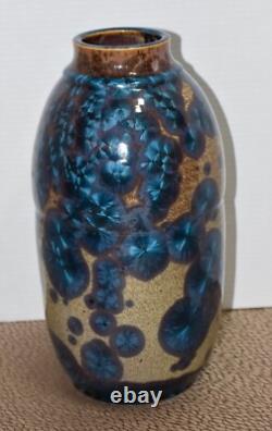 Signed Arts & Crafts Revival Crystalline Glaze Studio Pottery / Porcelain Vase