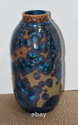 Signed Arts & Crafts Revival Crystalline Glaze Studio Pottery / Porcelain Vase
