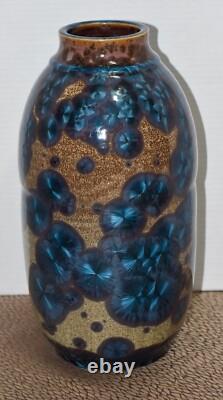 Signed Arts & Crafts Revival Crystalline Glaze Studio Pottery / Porcelain Vase