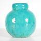 Signed Overbeck Pottery Arts & Crafts Monochrome Turquoise Vase